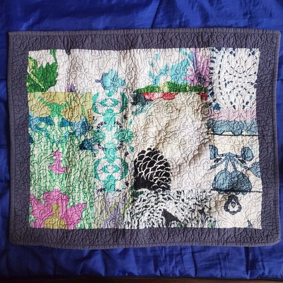 2 "Poetic Wanderlust" 20x26" Pillow Shams 100% Cotton Crazy Quilt Patchwork Boho - Picture 3 of 10